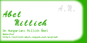 abel millich business card